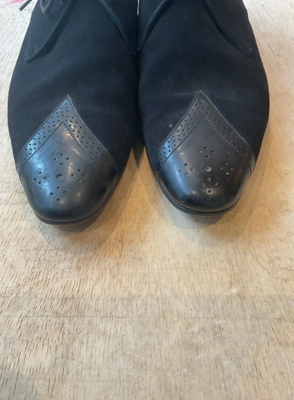 Saint Laurent Paris Suede & Leather Brogue Dress Shoes