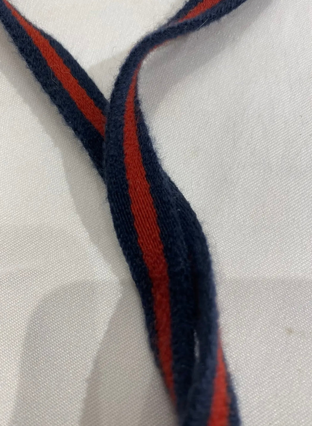 Gucci Navy & Red Stripe Lanyard Keychain