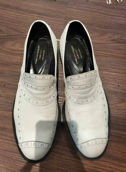 COMME des GARÇONS Homme Plus White Leather Loafers